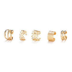 5pcs C Shape Ear Clip for Women and Girls