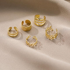 5pcs C Shape Ear Clip for Women and Girls