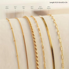 Dainty Herringbone Bracelet 14K Plated for Women Girls