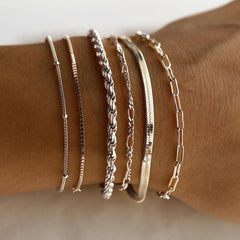 Dainty Herringbone Bracelet 14K Plated for Women Girls