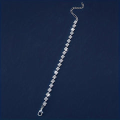 Flash Rhinestone Chain Bracelet Hand Accessory Wedding Banquet Jewelry