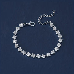 Flash Rhinestone Chain Bracelet Hand Accessory Wedding Banquet Jewelry