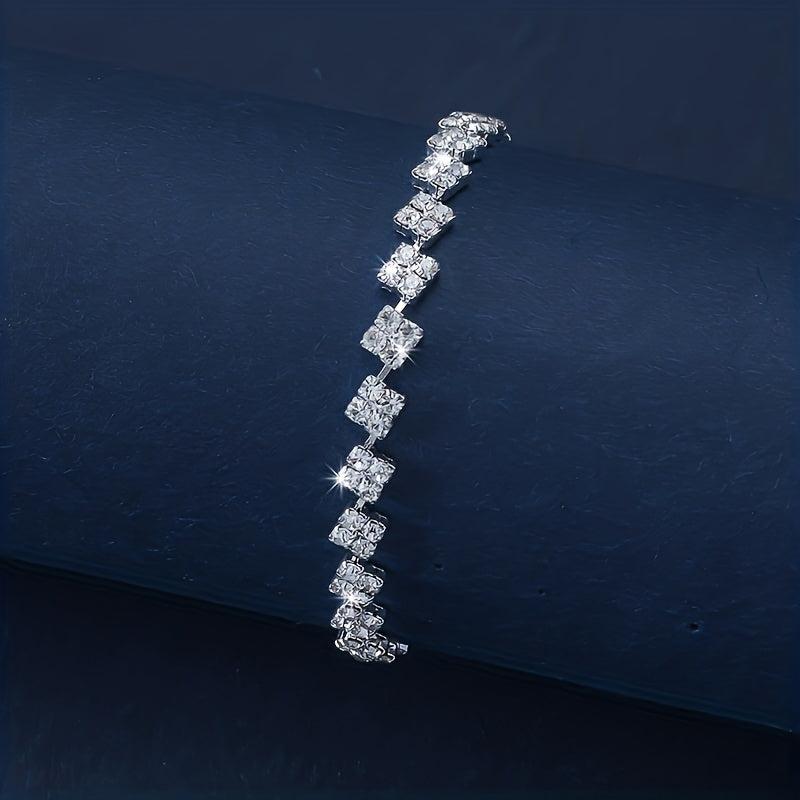 Flash Rhinestone Chain Bracelet Hand Accessory Wedding Banquet Jewelry