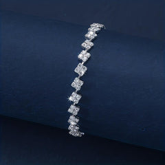 Flash Rhinestone Chain Bracelet Hand Accessory Wedding Banquet Jewelry