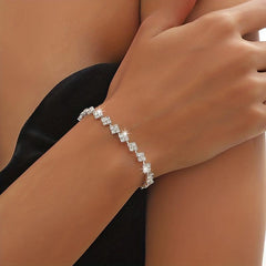 Flash Rhinestone Chain Bracelet Hand Accessory Wedding Banquet Jewelry