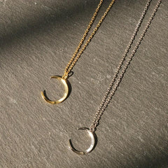 Moon Pendant Necklace Crescent Clavicle Chain For Women