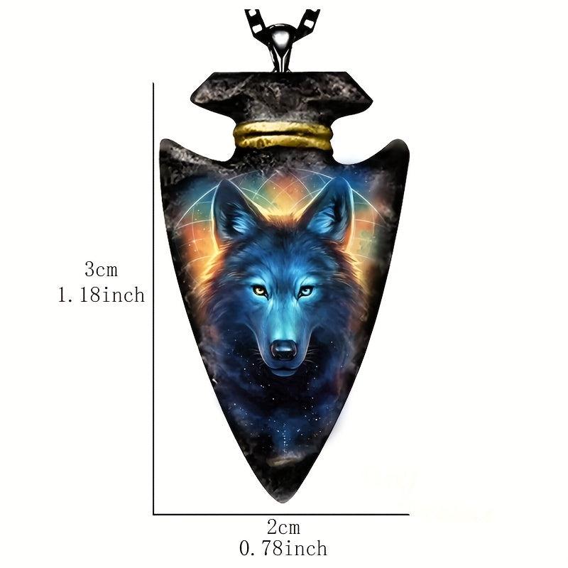 Vintage Hip Hop Wolf Pendant Necklace for Women Girls