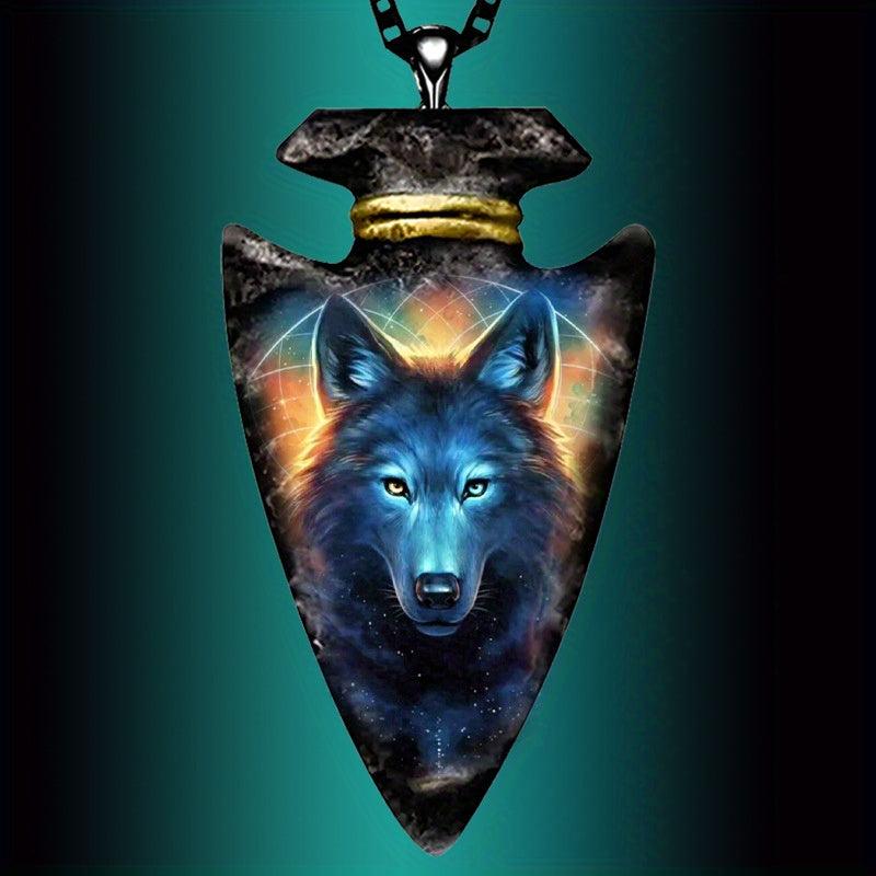 Vintage Hip Hop Wolf Pendant Necklace for Women Girls