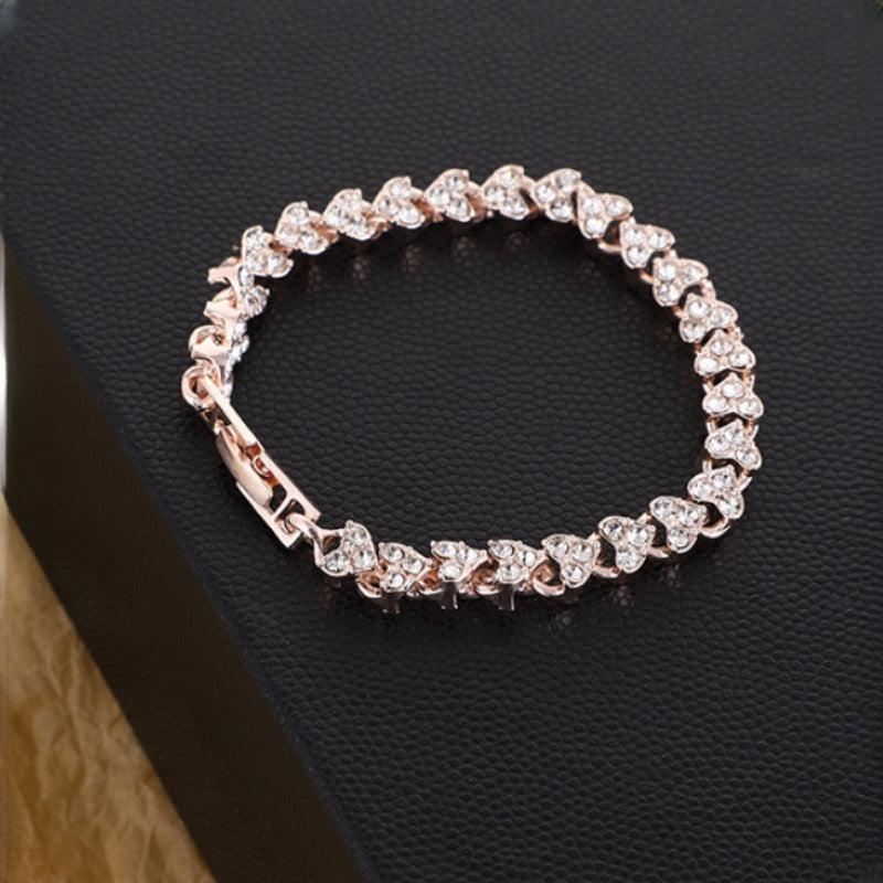 Crystal Inlaid Tennis Bracelet for Wedding Party