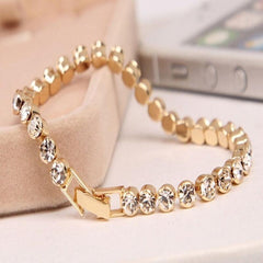 Crystal Inlaid Tennis Bracelet for Wedding Party