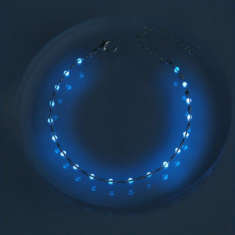 Luminous Beads Braided Bracelet Punk Style Hand Jewelry