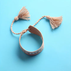 Tassel Pendant Embroidered Braided Bracelet Adjustable Hand Strap
