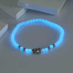 Luminous Beads Elephant Bracelet Elastic Stretch Hand Jewelry
