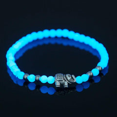 Luminous Beads Elephant Bracelet Elastic Stretch Hand Jewelry