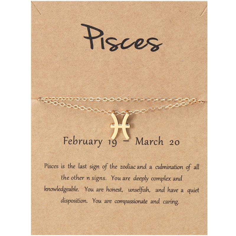 Constellation Pendant Double Layers Anklet Foot Jewelry