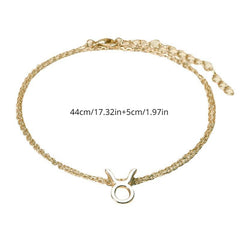 Constellation Pendant Double Layers Anklet Foot Jewelry