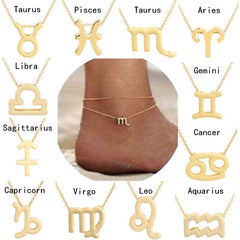 Constellation Pendant Double Layers Anklet Foot Jewelry