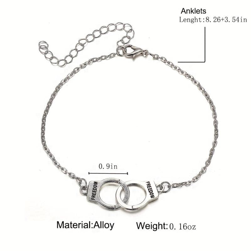 Vintage Style Handcuff Anklet Chain Bracelet for Women