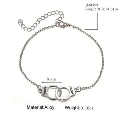Vintage Style Handcuff Anklet Chain Bracelet for Women