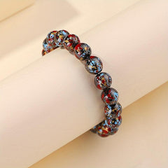 Colorful Hematite Magnetic Round Beads Bracelet Health Care Jewelry
