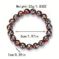 Colorful Hematite Magnetic Round Beads Bracelet Health Care Jewelry