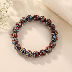 Colorful Hematite Magnetic Round Beads Bracelet Health Care Jewelry