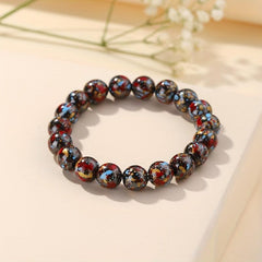 Colorful Hematite Magnetic Round Beads Bracelet Health Care Jewelry