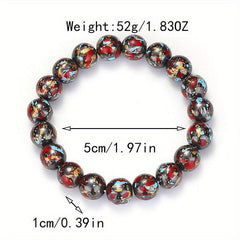 Colorful Hematite Magnetic Round Beads Bracelet Health Care Jewelry