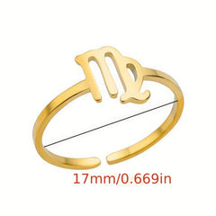 Stainless Steel 18k Plated Constellation Ring - Choose Your Lucky Style