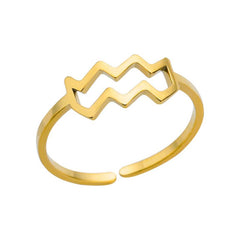 Stainless Steel 18k Plated Constellation Ring - Choose Your Lucky Style