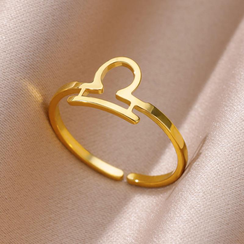 Stainless Steel 18k Plated Constellation Ring - Choose Your Lucky Style
