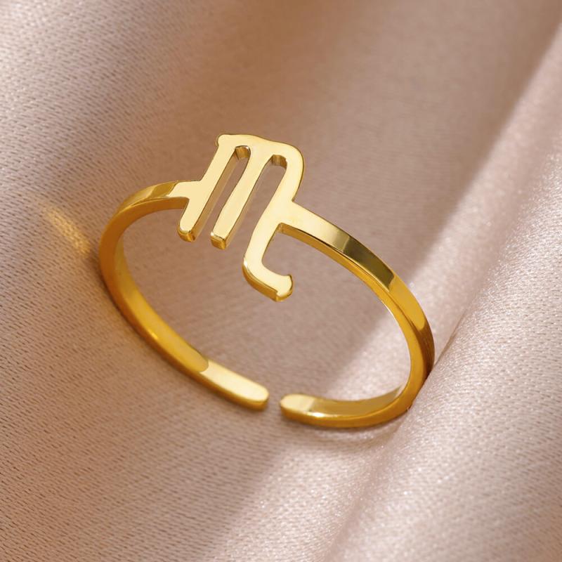 Stainless Steel 18k Plated Constellation Ring - Choose Your Lucky Style