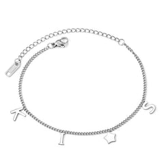 Letter Star Pendant Bracelet Stainless Steel Promise Jewelry Gift