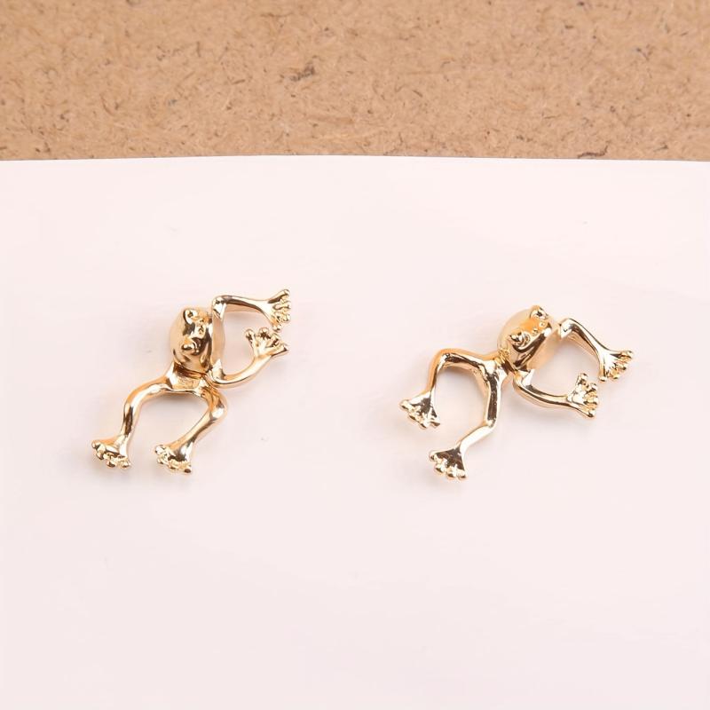 Cat Stud Earrings Ear Jacket Retro Style Jewelry