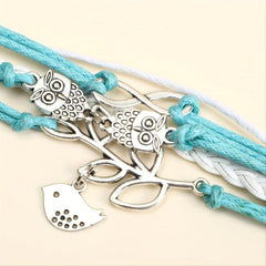 Vintage Style Braided Bracelet Set - Layered Wristband