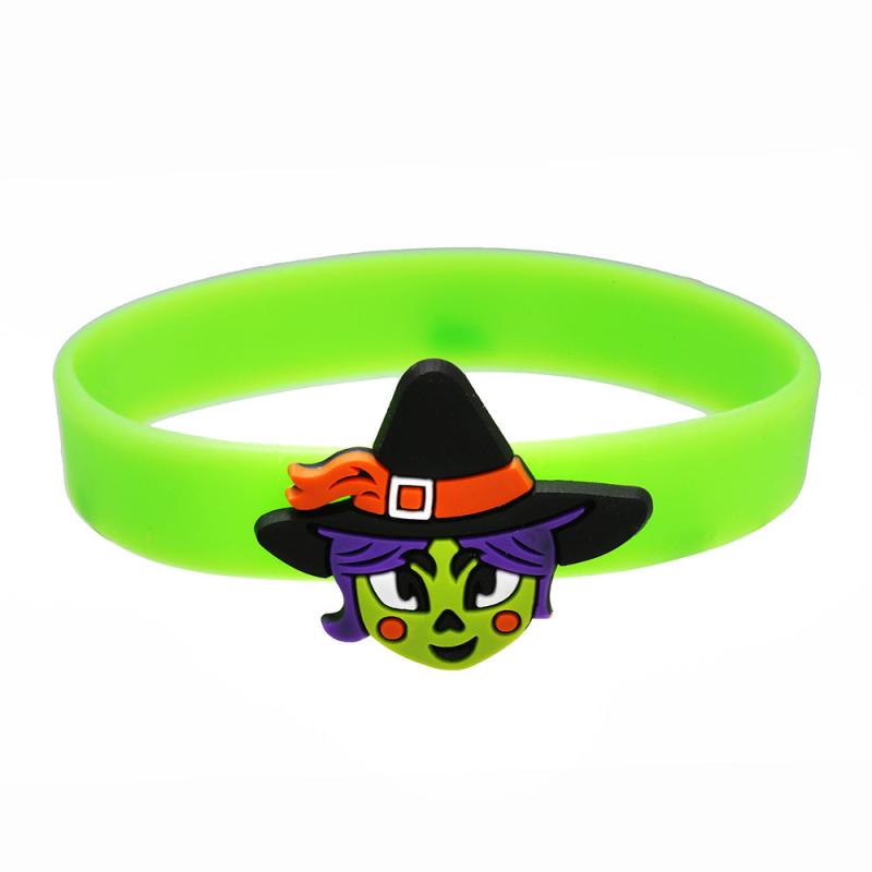 6pcs Gothic Ghost Pumpkin Charm Party Silicone Bracelet Bangle