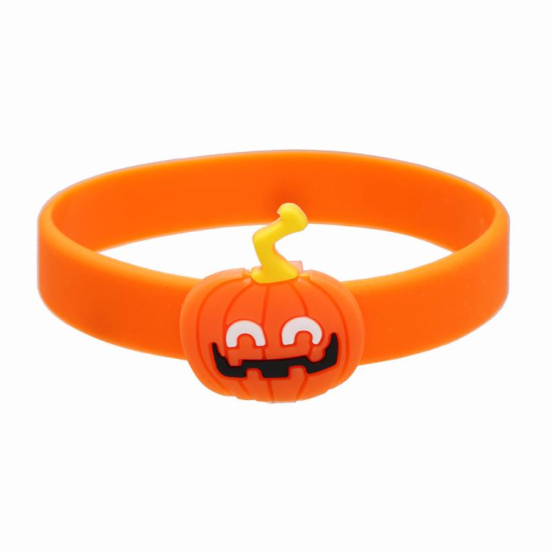 6pcs Gothic Ghost Pumpkin Charm Party Silicone Bracelet Bangle