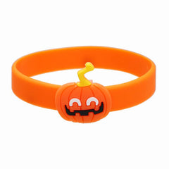 6pcs Gothic Ghost Pumpkin Charm Party Silicone Bracelet Bangle