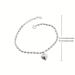 Hip Hop Love Heart Pendant Beaded Bracelet Minimalist Hand Decoration Gift
