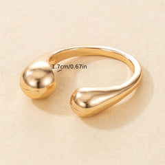 Chunky Ring Adjustable Cuff Jewelry for Daily Outfits