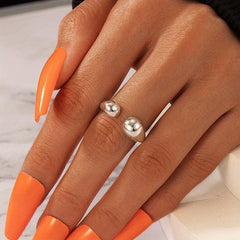 Chunky Ring Adjustable Cuff Jewelry for Daily Outfits