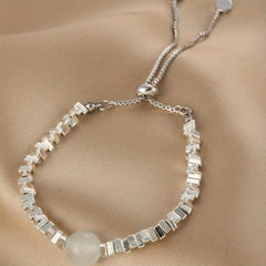 Cat's Eye Stone Faux Pearl Bracelet Women's Niche Bracelet
