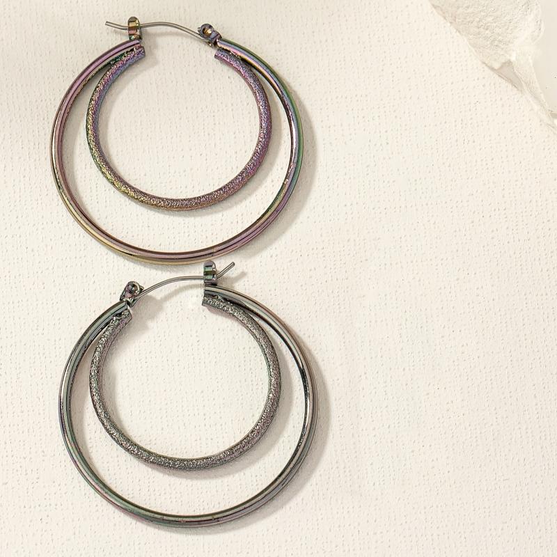 Double Layer Hoop Earrings Sexy Style Iron Jewelry