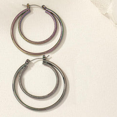 Double Layer Hoop Earrings Sexy Style Iron Jewelry