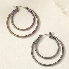 Double Layer Hoop Earrings Sexy Style Iron Jewelry