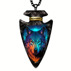 Wolf Totem Necklace Punk Pendant for Women Girls