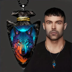 Wolf Totem Necklace Punk Pendant for Women Girls
