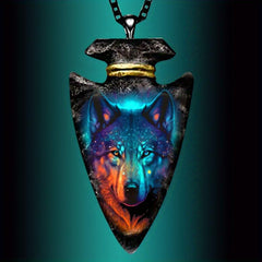 Wolf Totem Necklace Punk Pendant for Women Girls