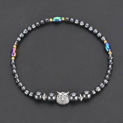 Owl Beaded Anklet Bohemian Elastic Ankle Bracelet Women Yoga Jewelry