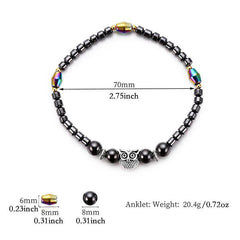Owl Beaded Anklet Bohemian Elastic Ankle Bracelet Women Yoga Jewelry